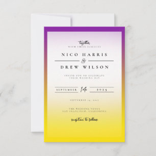 Elegante Intersex Pride-Hochzeit Einladung