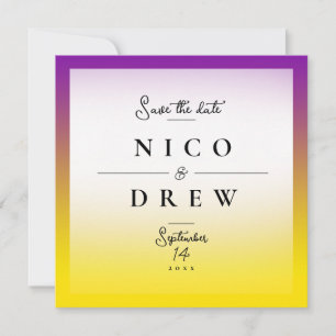 Elegante Intersex Pride Wedding Save The Date