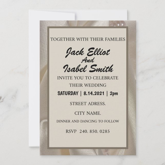 ÉLÉGANTE INVITATION DE MARIAGE EINLADUNG (Vorderseite)