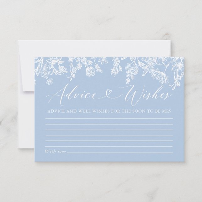 Elegante Irgendetwas Blue Advice und Wishings Card Einladung (Vorderseite)