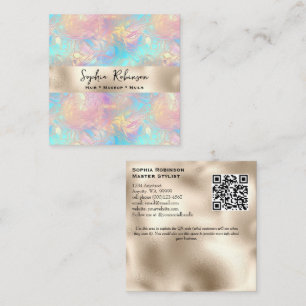 Elegante Iridescent and Pearl Foil Business Card Rabattkarte