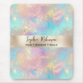 Elegante Iridescent and Pearl Foil Mousepad