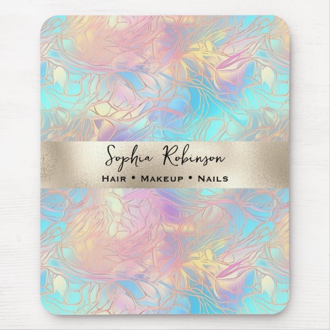 Elegante Iridescent and Pearl Foil Mousepad (Vorne)