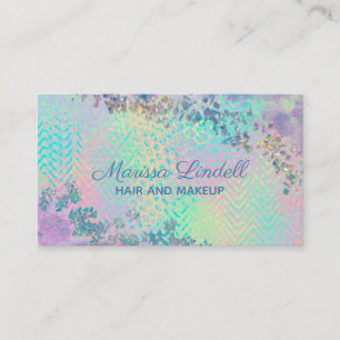 Elegante Iridescent Glitzer Business Card Visitenkarte
