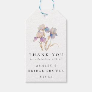 Elegante Iris-Blumen-Brautparty Geschenkanhänger
