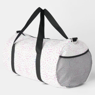 Elegante irisierende Glitterpunkte in weißem Desig Duffle Bag