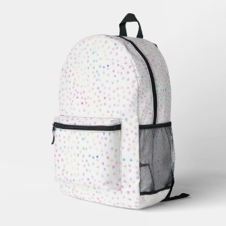 Elegante irisierende Glitterpunkte Weiß Design Bedruckter Rucksack