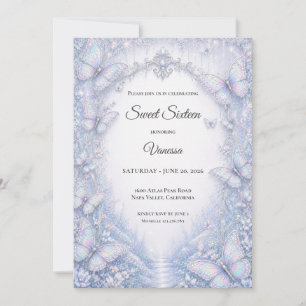 Elegante irisierende Prinzessin Sweet 16 Einladung