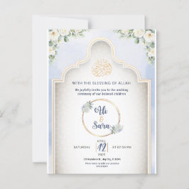 Elegante islamische Einladung zur Hochzeit Postkarte