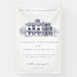 Elegante italienische Vintage-Villa Hochzeitsdesti Banner