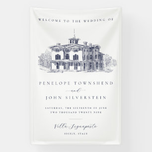 Elegante italienische Vintage-Villa Hochzeitsdesti Banner