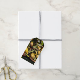 Elegante italienische Zitronen in einem Korb Geschenkanhänger