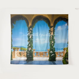 Elegante Italy Wedding Arches Foto Booth Hintergru Wandteppich