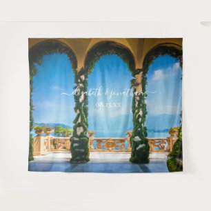 Elegante Italy Wedding Arches Foto Booth Hintergru Wandteppich