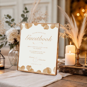 Elegante Ivory & Terracotta Wedding Gästebuch Prin