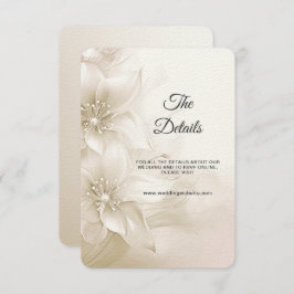 Elegante Ivory White Blume - Detailkarte Begleitkarte