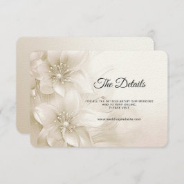 Elegante Ivory White Blume - Detailkarte Begleitkarte