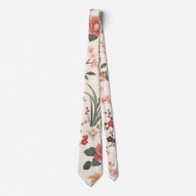 Elegante japanische Blumenkrawatte
