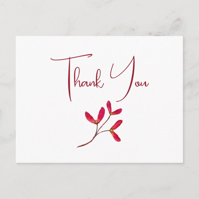 Elegante japanische Rote Maple Tree Seeds Wasserfa Postkarte (Vorderseite)