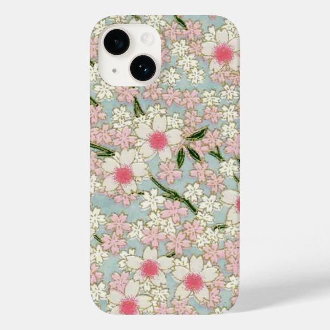 Elegante japanische Waschi Origami-Kirschblüten Case-Mate iPhone Hülle (Rückseite)
