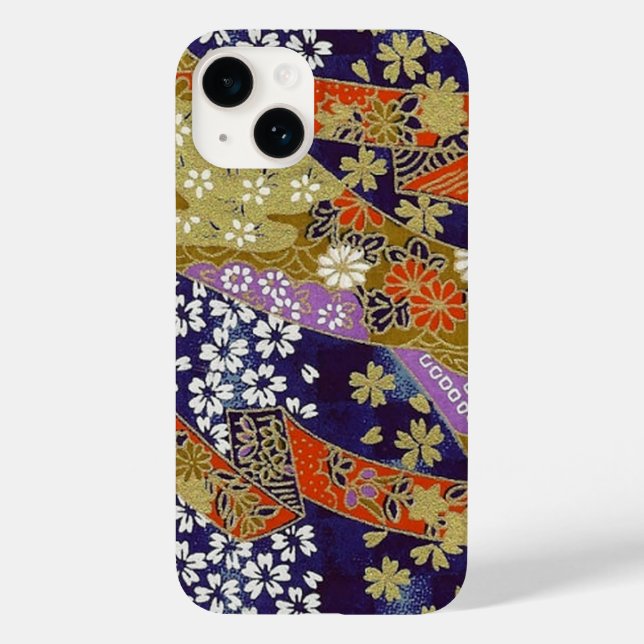 Elegante japanische Washi Origami Moderne Blume Case-Mate iPhone Hülle (Rückseite)