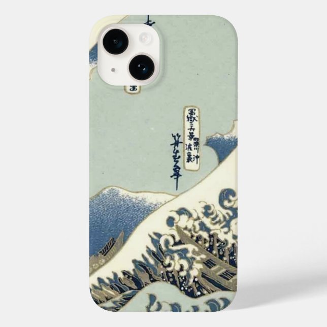 Elegante japanische Wellen der Washi Origami Ocean Case-Mate iPhone Hülle (Rückseite)