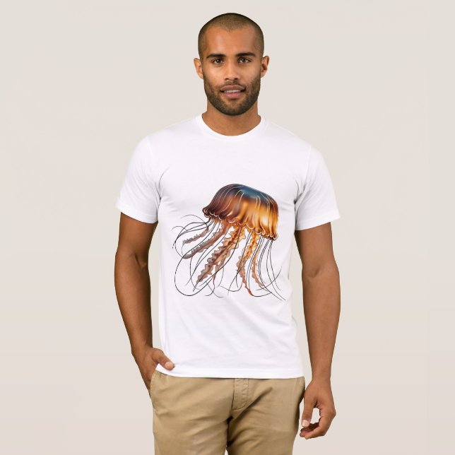 Elegante Jellyfish Marine Life T - Shirt Design (Vorne ganz)