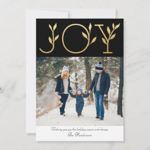 Elegante Joy Foto Holiday Card Feiertagskarte