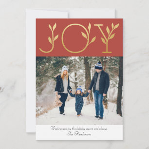 Elegante Joy Foto Holiday Card Feiertagskarte