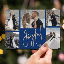 Elegante JOYFUL Multi Foto Blue Christmas