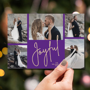 Elegante JOYFUL Multi Foto Lila Weihnachten