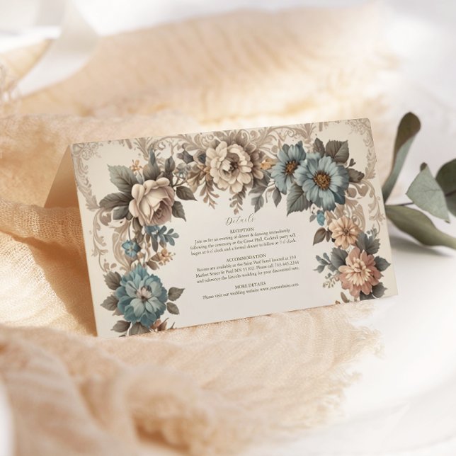 Elegante Jugendstil-Einladung zur Hochzeit Begleitkarte (Von Creator hochgeladen)