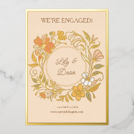 Elegante Jugendstil Frische Pasta machen Folieneinladung