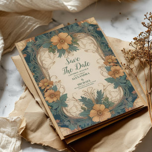 Elegante Jugendstil-Hochzeit Save The Date
