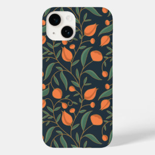 Elegante Jugendstil Orange Hand Drawn Case-Mate iPhone 14 Hülle