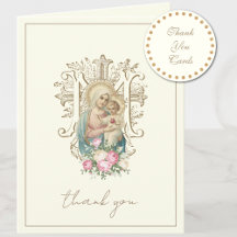 Elegante Jungfrau Mary Religious Katholic Floral