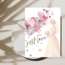 Elegante „Just Love“-Hochzeit – minimalistischer R Einladung