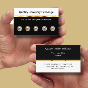 Elegante Juwelier-Geschäftskarten Visitenkarte