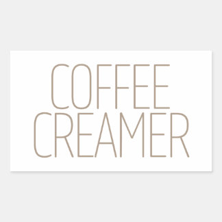 Elegante Kaffee-Creamer in Tan-Farbe Rechteckiger Aufkleber
