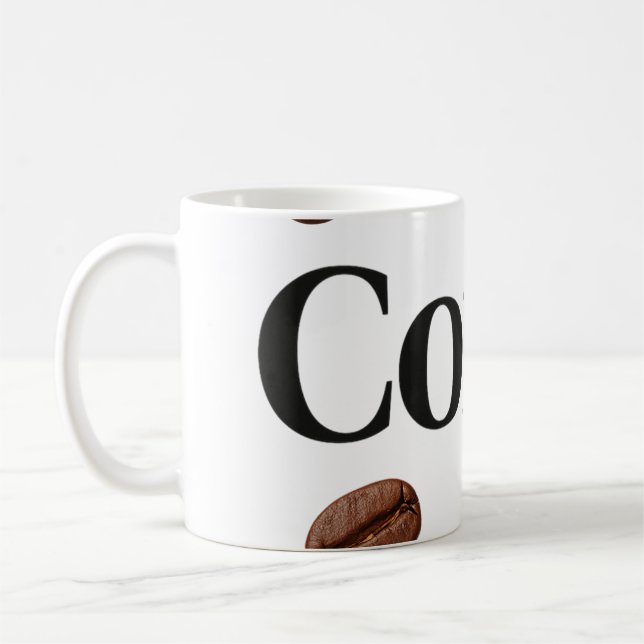 Elegante Kaffee-Tasse mit "Coffee" Text - Perfect  Kaffeetasse (Links)