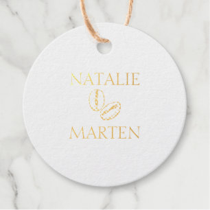 Elegante Kaffeebohne Einfach Botanisch Bohemian Geschenkanhänger