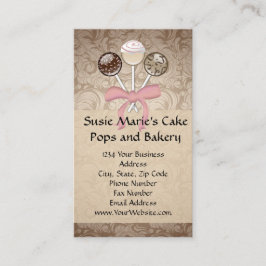Elegante Kakao-Damast-Kuchen-Pop-Geschäfts-Karten Visitenkarte