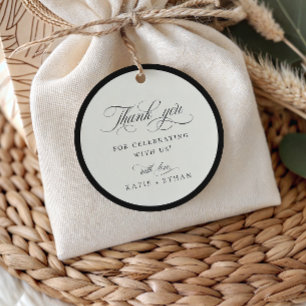 ELEGANTE KALIGRAFIE Hochzeits-Dankeschön Geschenkanhänger