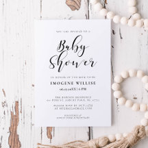 Elegante Kalligrafie-Baby-Party