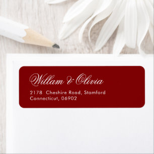 Elegante Kalligrafie Burgunder Hochzeit