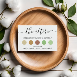 Elegante Kalligrafie - Code für das Brautkleid Begleitkarte