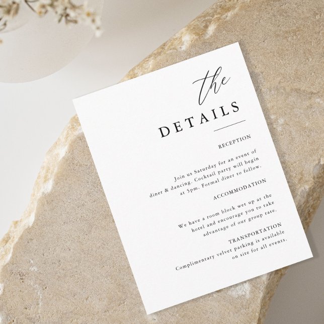 Elegante Kalligrafie, die Details hochheizen Begleitkarte (Von Creator hochgeladen)