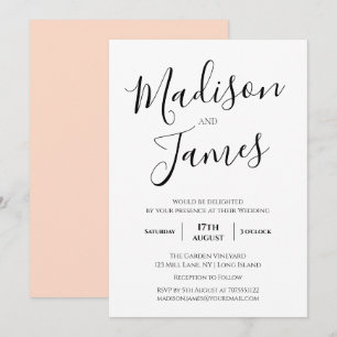 Elegante Kalligrafie Einfach Minimalistisch modern Einladung