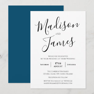 Elegante Kalligrafie Einfach Minimalistisch modern Einladung