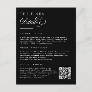 Elegante Kalligrafie Feinere Details Beilagekarte Einladung